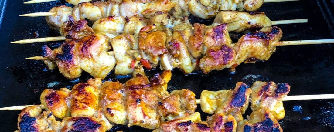 Lemony Marinated Chicken Skewers - Grilling Recipe